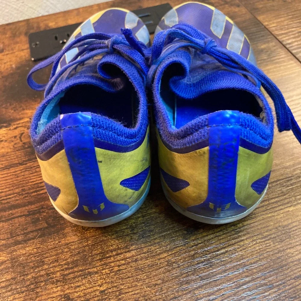 Adidas X Crazyfast Messi.4 FxG Soccer Cleats Blue Silver IE8676 Kids Size 1.5